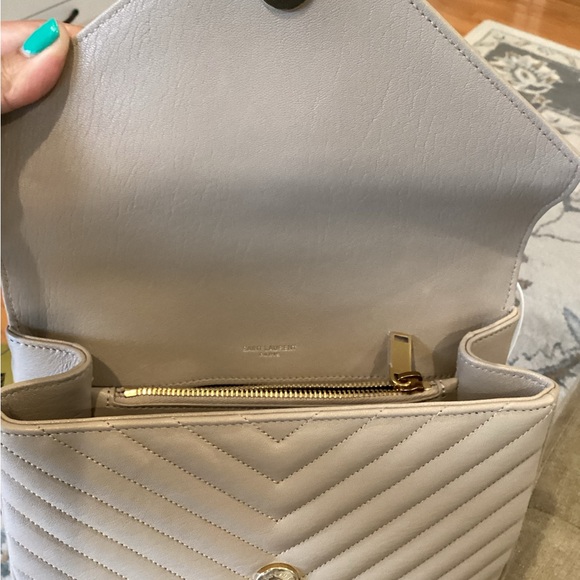 SOLD ***Saint Laurent Medium College Handbag in Dark Beige ** Tags attached! - Picture 11 of 16